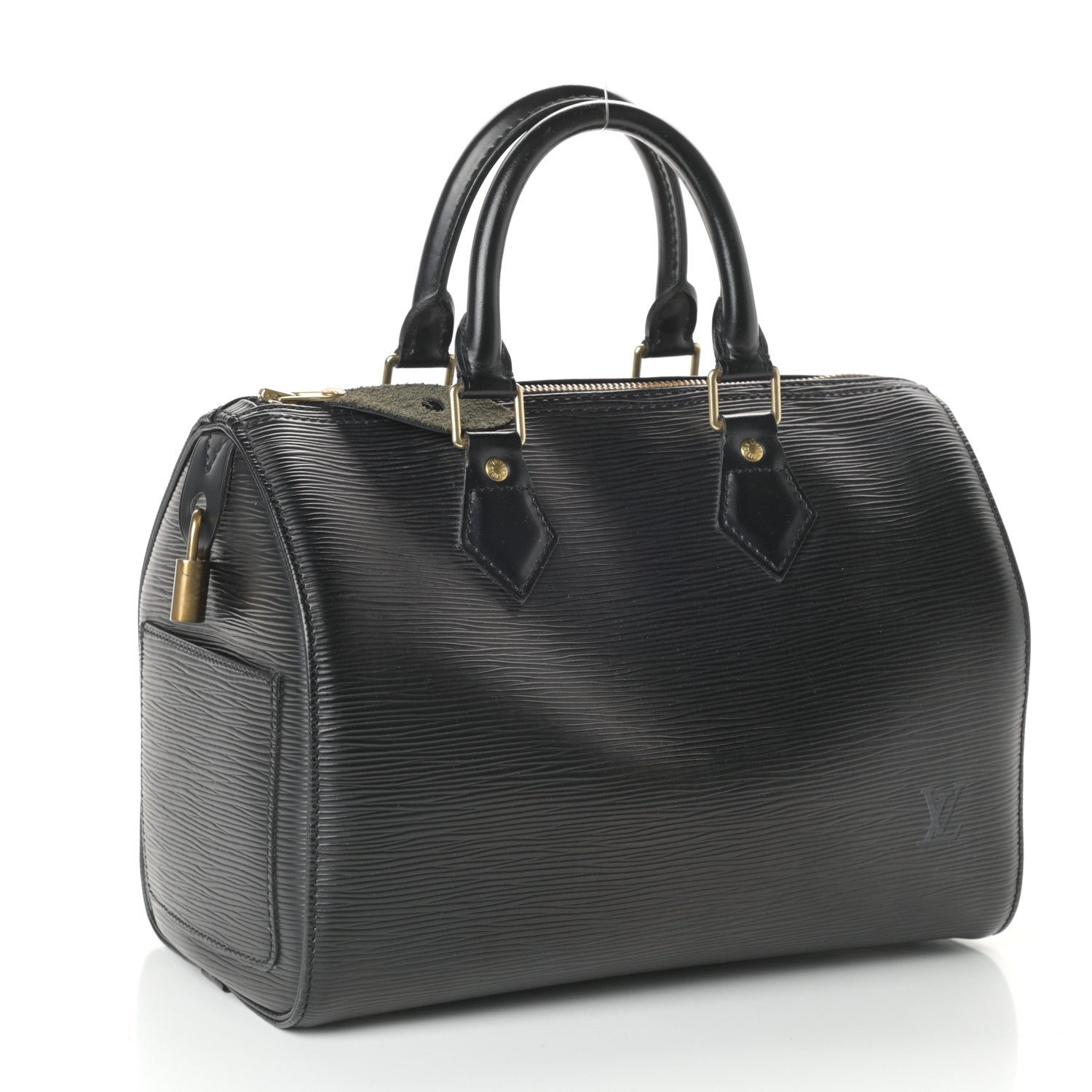 Louis Vuitton Epi Speedy 25 Black 3 of 8