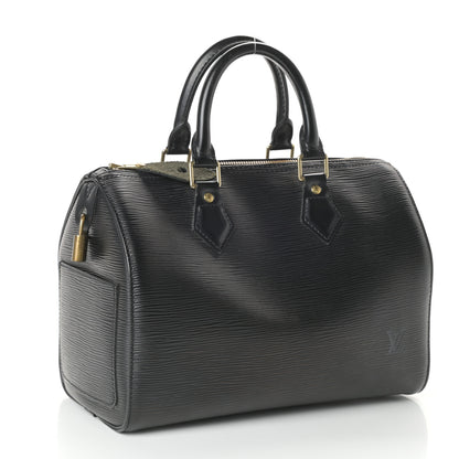 Louis Vuitton Epi Speedy 25 Black 3 of 8