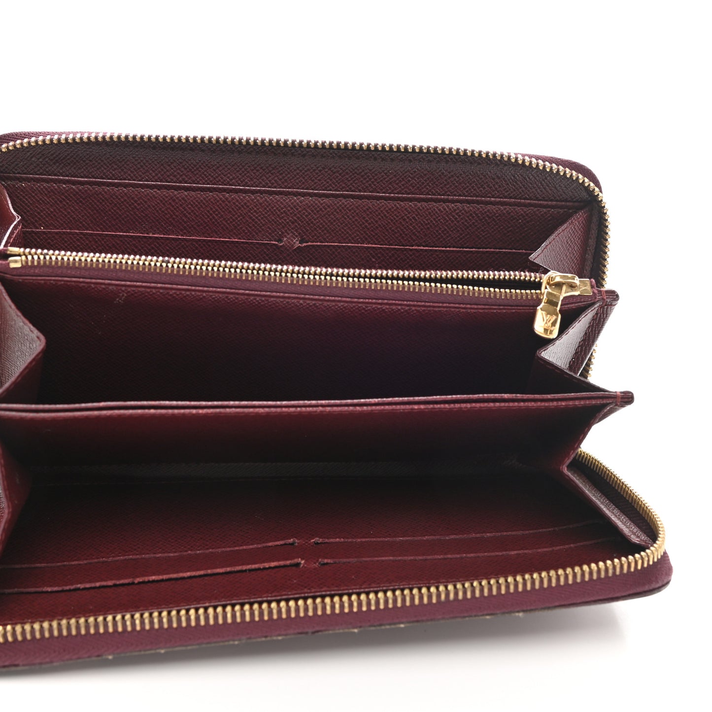 Damier Paillettes Zippy Wallet Red