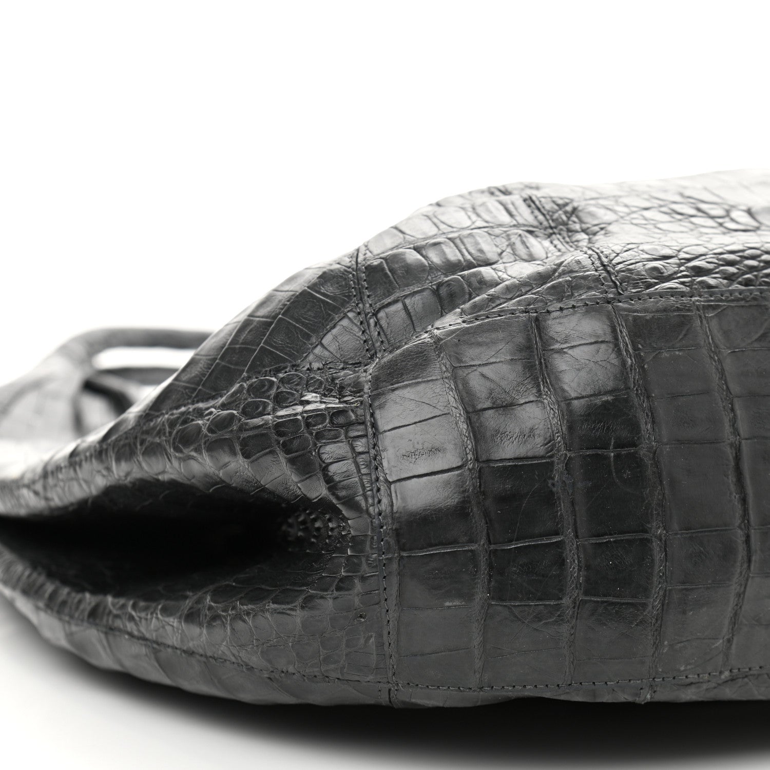 Nancy Gonzalez Crocodile Hobo Black 8 of 9