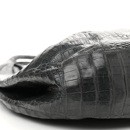 Nancy Gonzalez Crocodile Hobo Black 8 of 9