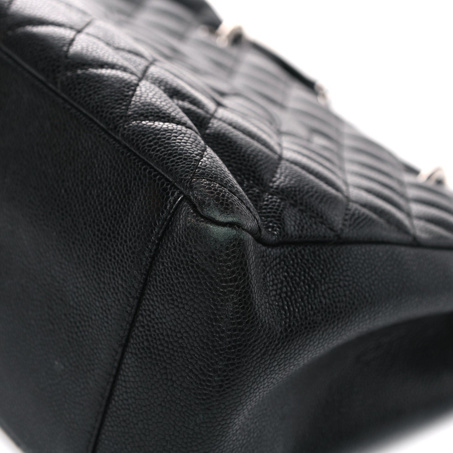 Caviar Quilted Grand Shopping Tote GST Black