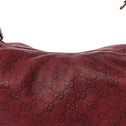 Gucci Guccissima Medium Horsebit Chain Hobo Red 8 of 14