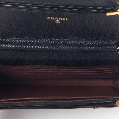 Chanel Caviar Quilted Wallet On Chain WOC Black 5 of 11