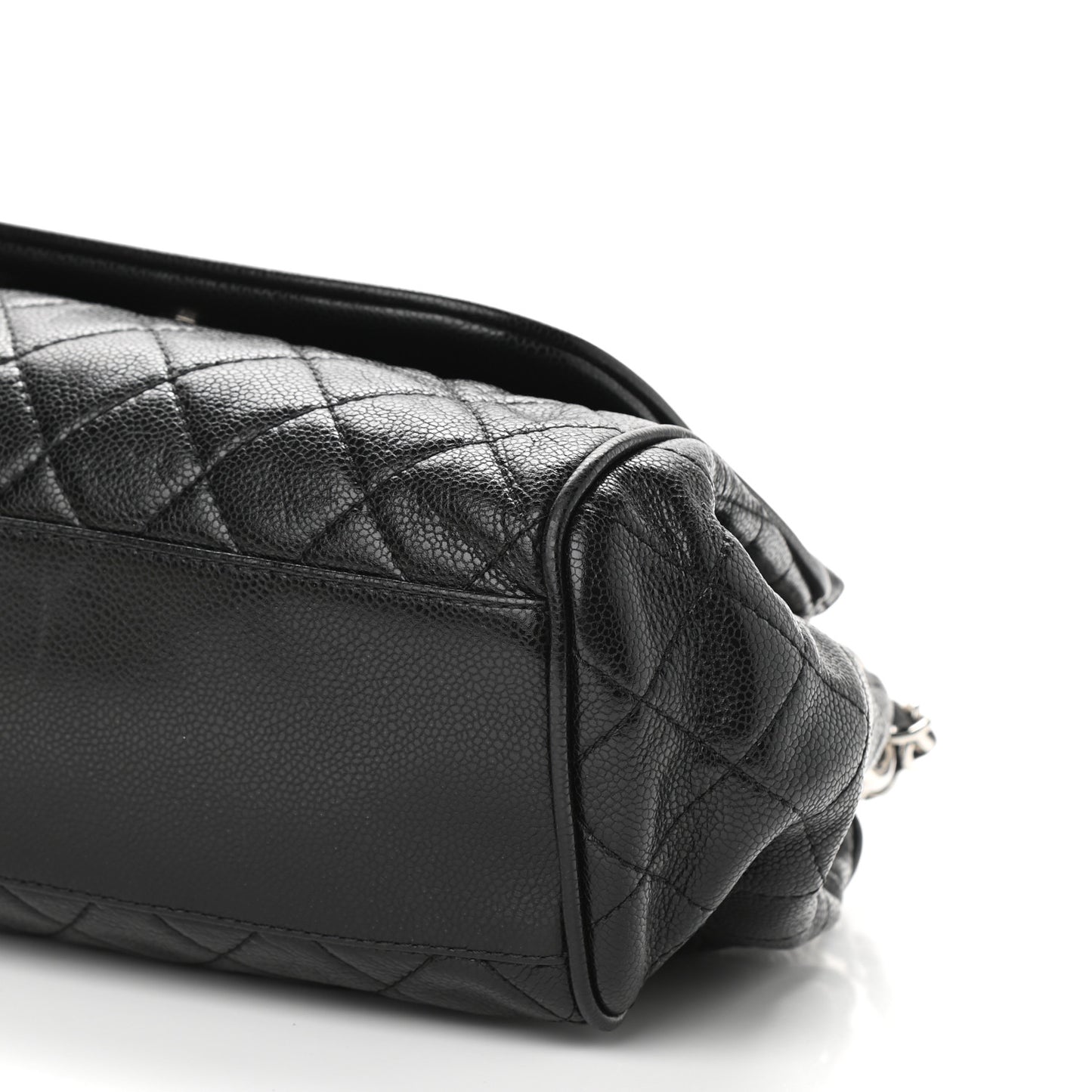 Caviar Quilted Timeless Accordion Flap Black