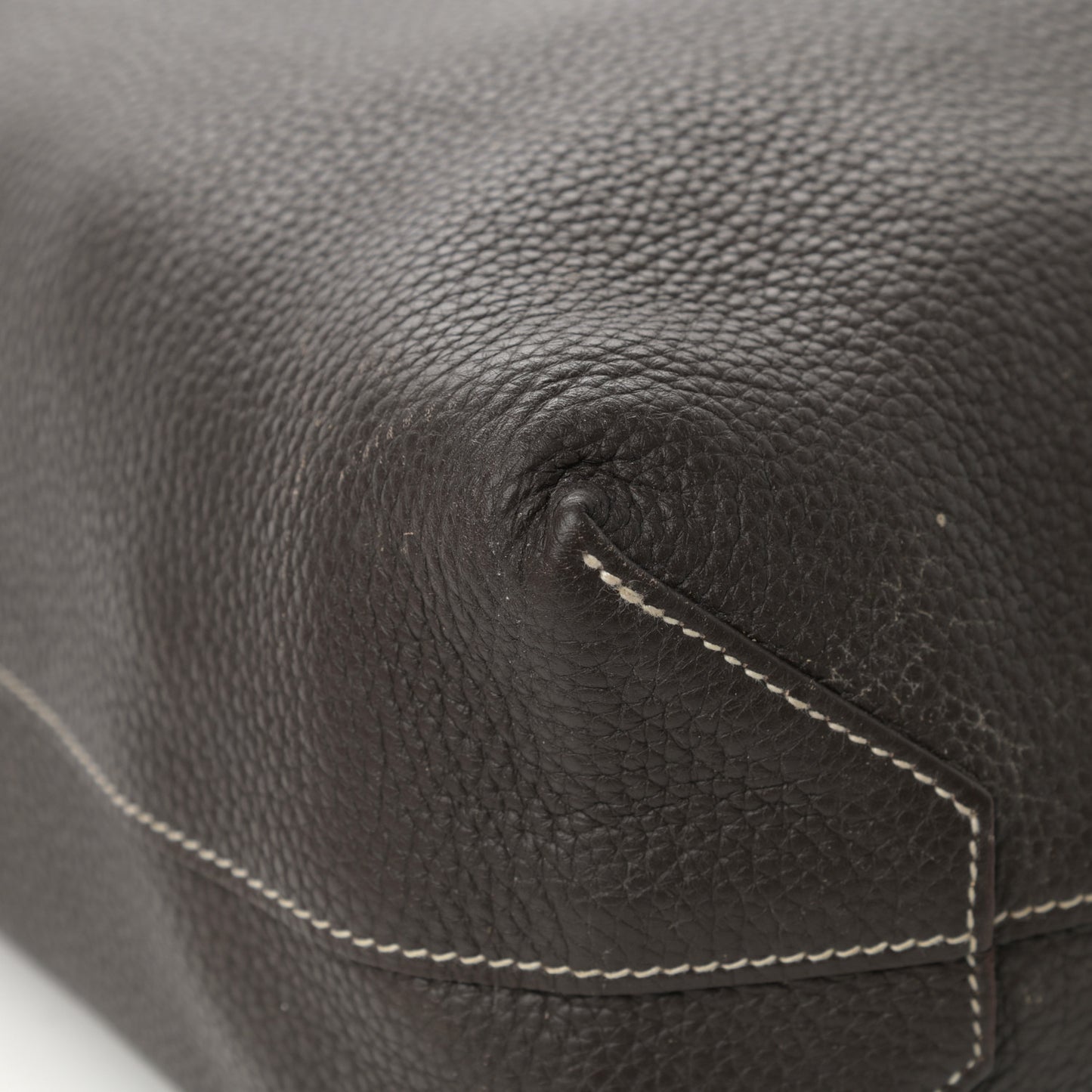 Taurillon Clemence Double Sens 36 Reversible Tote Etoupe Etain