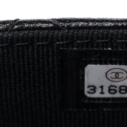 Chanel Lambskin Quilted Flap Card Holder Wallet Black 8 of 12