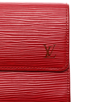 Louis Vuitton Epi Porte Tresor International Wallet Castillan Red 8 of 14