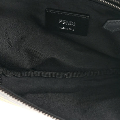 Fendi Shiny Glazed Fabric Vitello Cover FF 1974 Logo Belt Bag Black 5 of 11