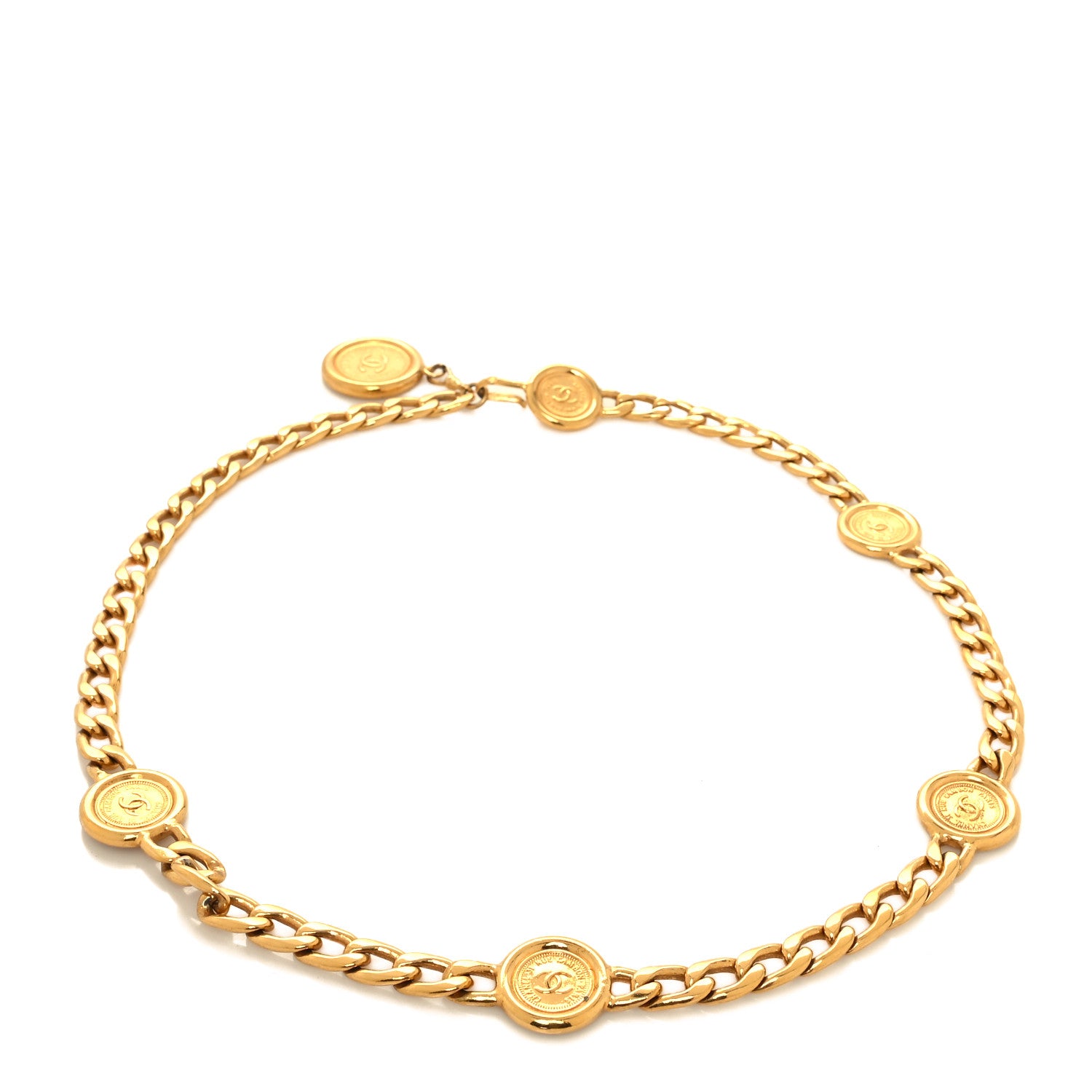 Chanel CC Medallion Chain Belt Gold 1 of 5