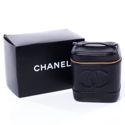 Chanel Caviar Cosmetic Vanity Bag Black 9 of 9
