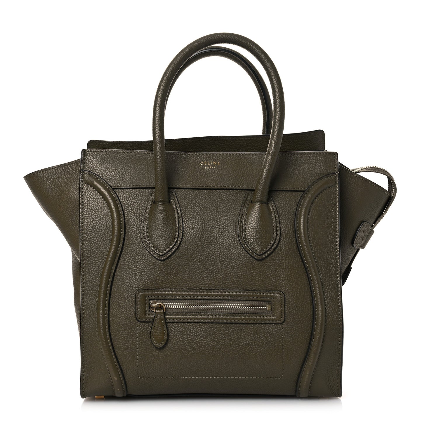 Drummed Calfskin Mini Luggage Souris