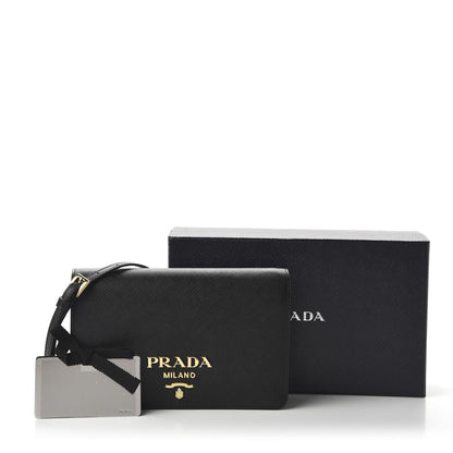 Prada Saffiano Lux Crossbody Bag Black 10 of 10