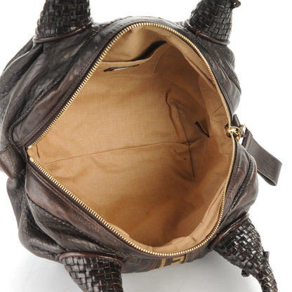 Fendi Zucca Nappa Nuvolata Vitello Tortuga Spy Bowler Tobacco Moro 5 of 7