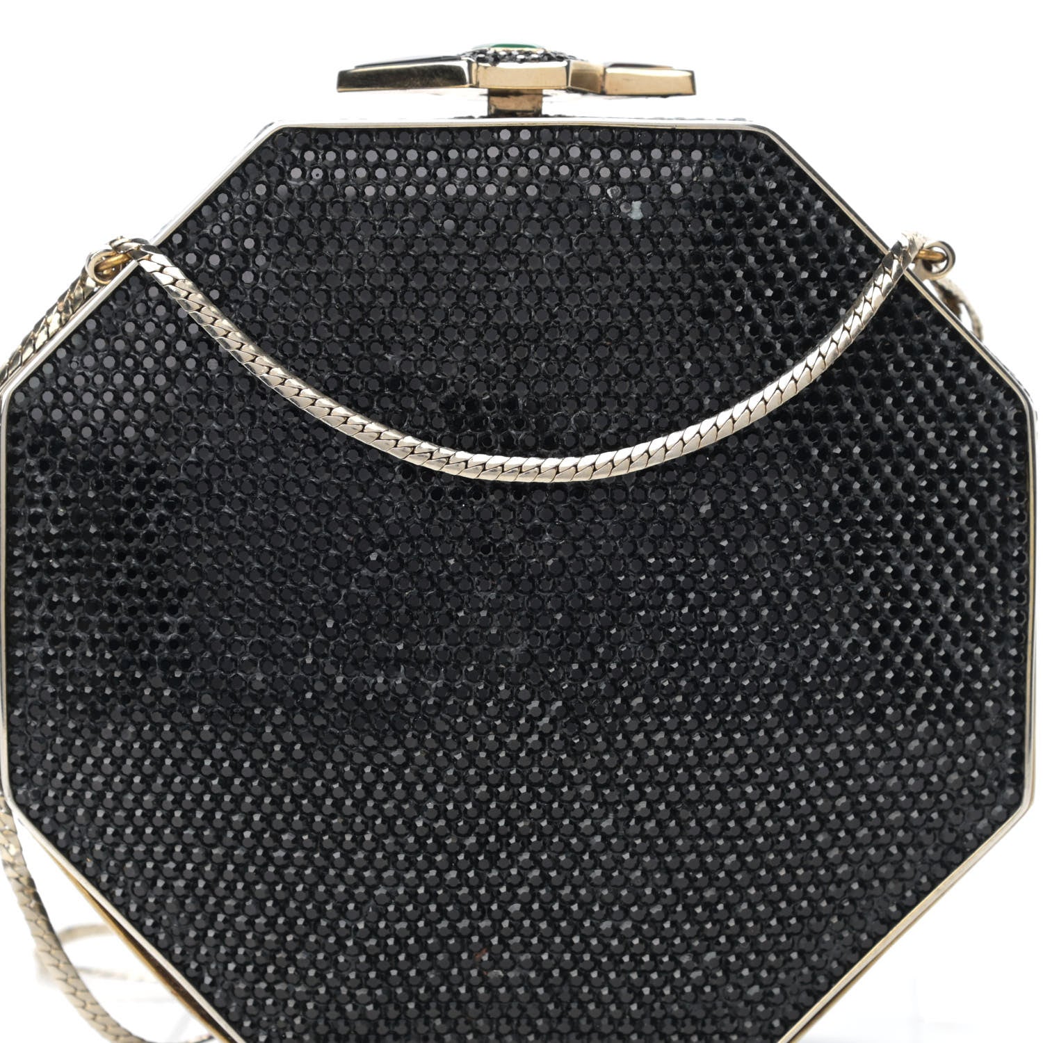 Judith Leiber Swarovski Crystal Minaudiere Clutch Black 7 of 16