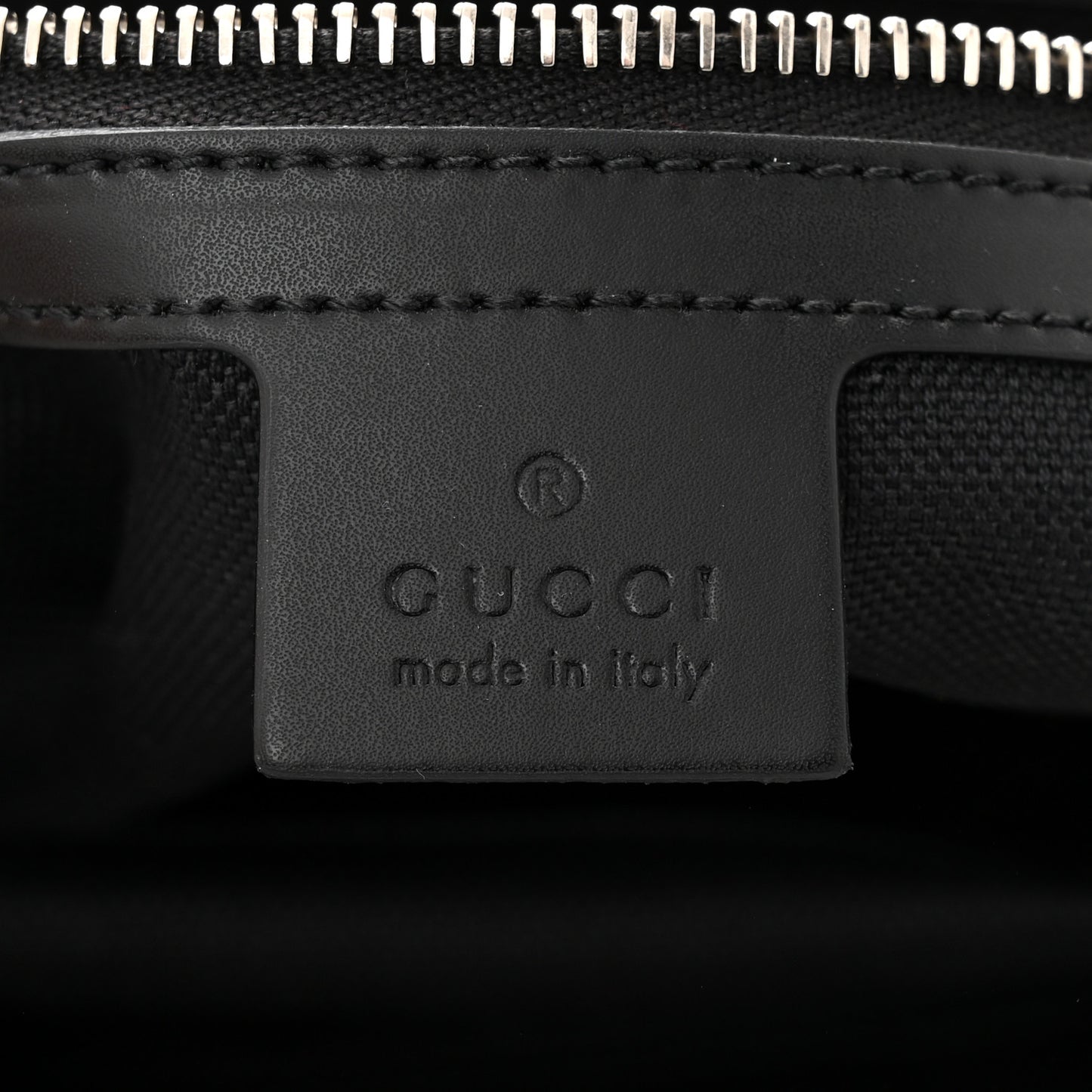 GG Supreme Monogram Appia Calfskin Web Flat Messenger Bag Black Grey