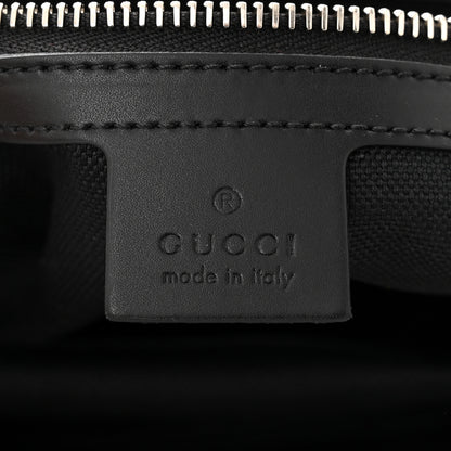 Gucci GG Supreme Monogram Appia Calfskin Web Flat Messenger Bag Black Grey 6 of 11