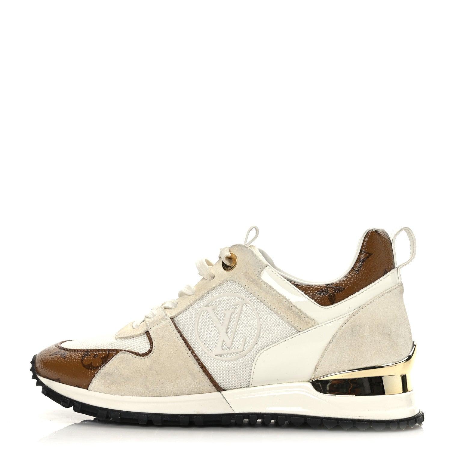 Louis Vuitton Suede Monogram Run Away Sneakers 36 White 1 of 8