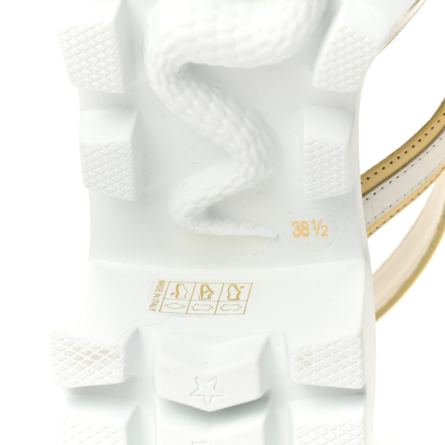 Nappa Platform Lug Sole Sandals 38.5 White Butter