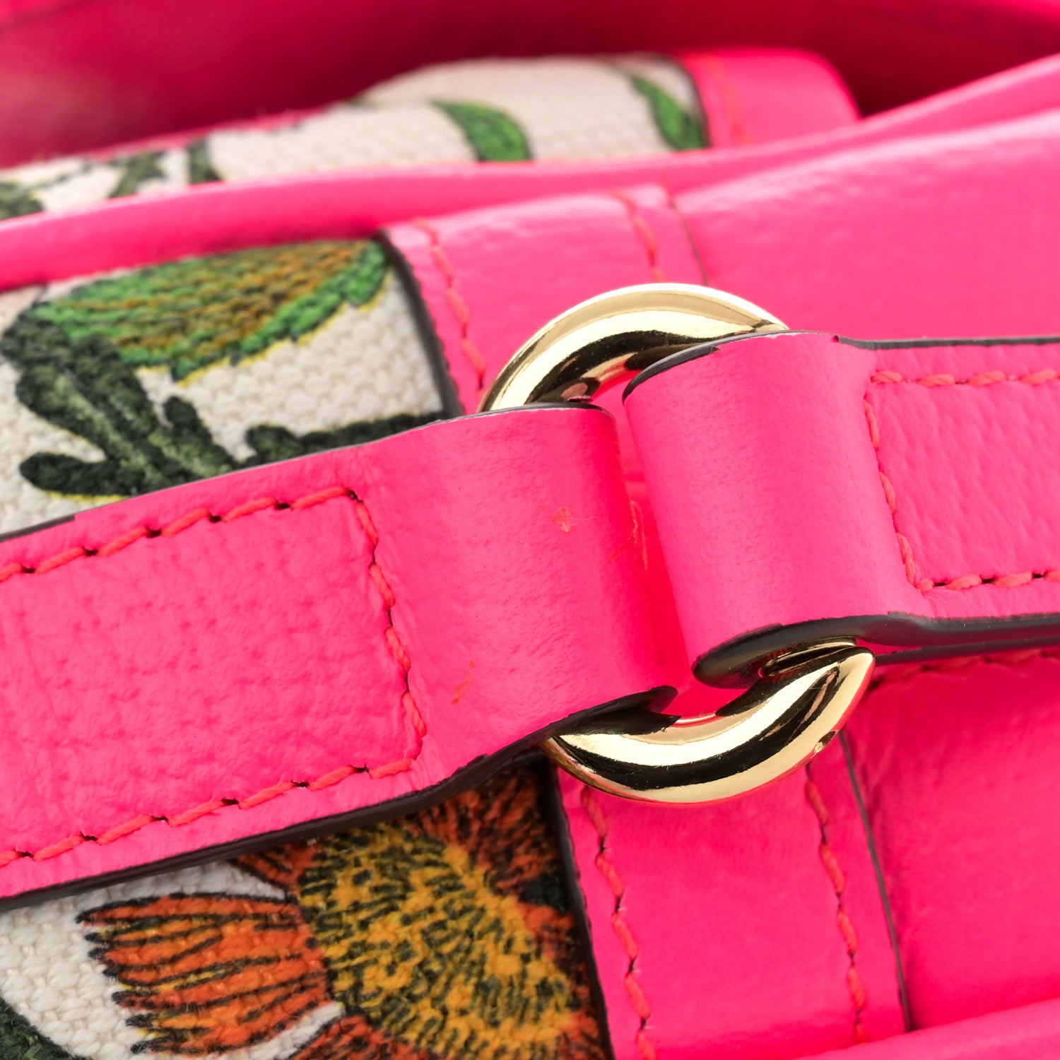 Gucci Canvas Flora Floral Shoulder Bag White Fuchsia Fluo 13 of 13