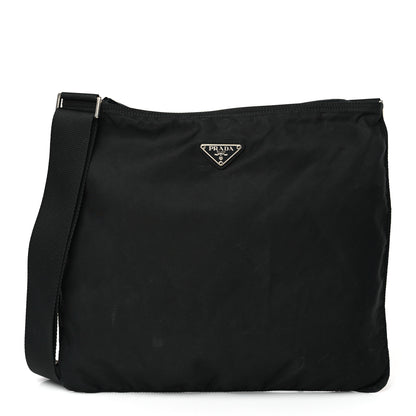 Prada Nylon Vela Flat Messenger Bag Black 1 of 7