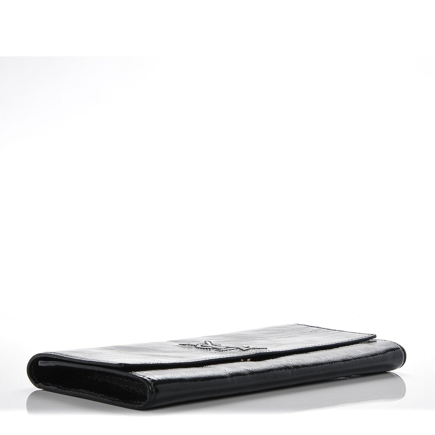 Textured Patent Monogram Small Belle De Jour Clutch Black