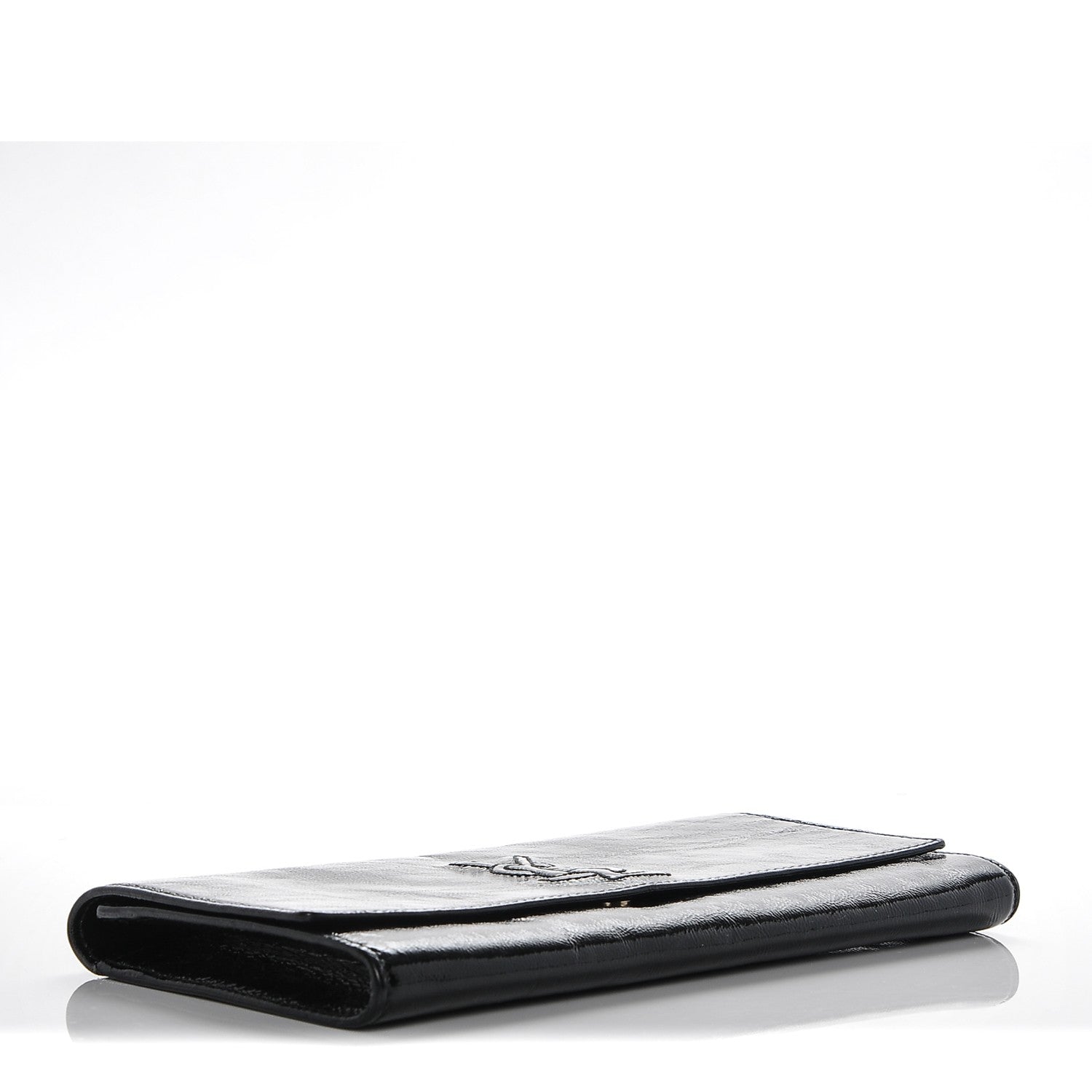 Saint Laurent Textured Patent Monogram Small Belle De Jour Clutch Black 4 of 6