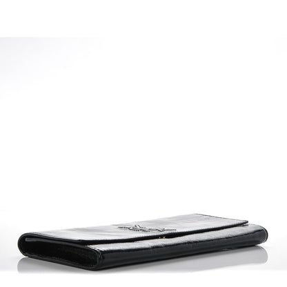 Saint Laurent Textured Patent Monogram Small Belle De Jour Clutch Black 4 of 6