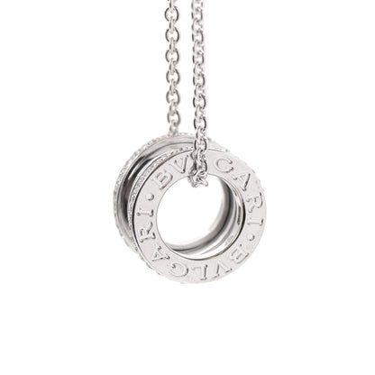 Bulgari 18K White Gold Diamond B.Zero1 Pendant Necklace 4 of 7