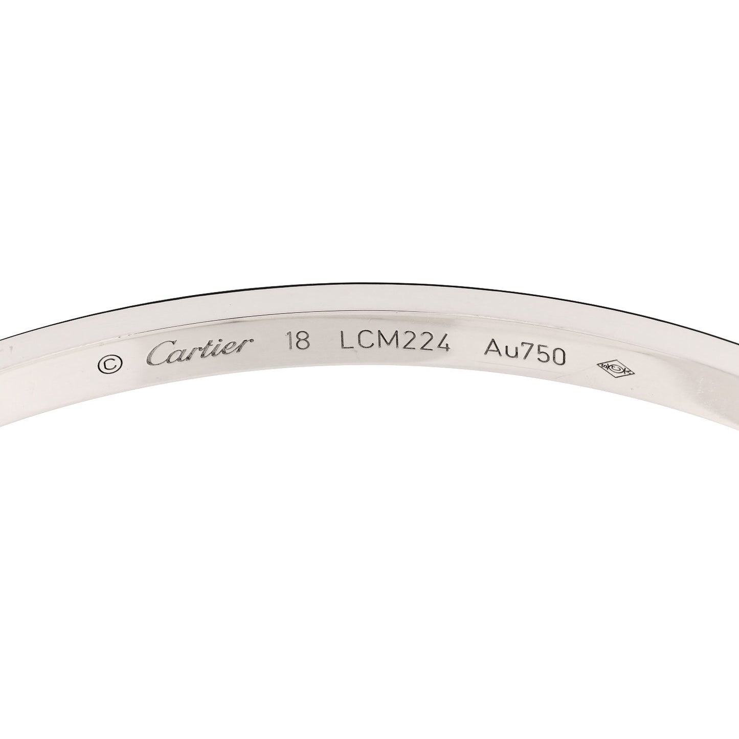 18K White Gold Small LOVE Bracelet 18