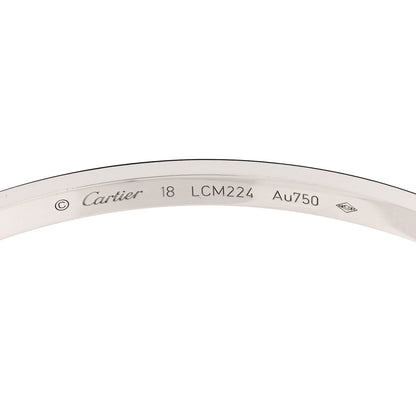 Cartier 18K White Gold Small LOVE Bracelet 18 6 of 8
