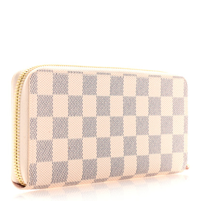 Louis Vuitton Damier Azur Clemence Wallet Rose Ballerine 3 of 6