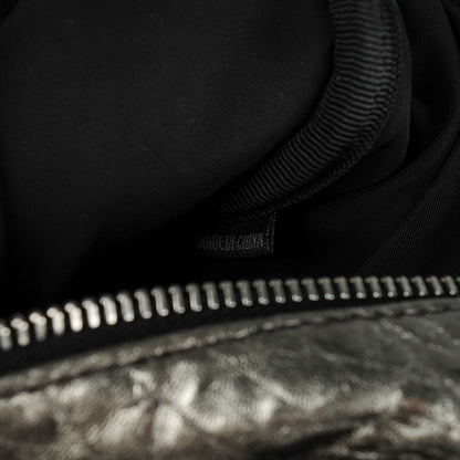 Alexander Wang Metallic Pebbled Lambskin Rocco Carbon Silver Hardware 7 of 7