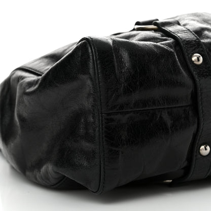 Miu Miu Vitello Lux Gathered Tote Black 9 of 14
