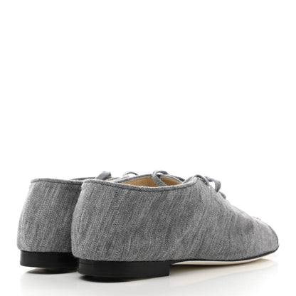 Chanel Cap Toe CC Lace Up 38.5 Grey 4 of 9