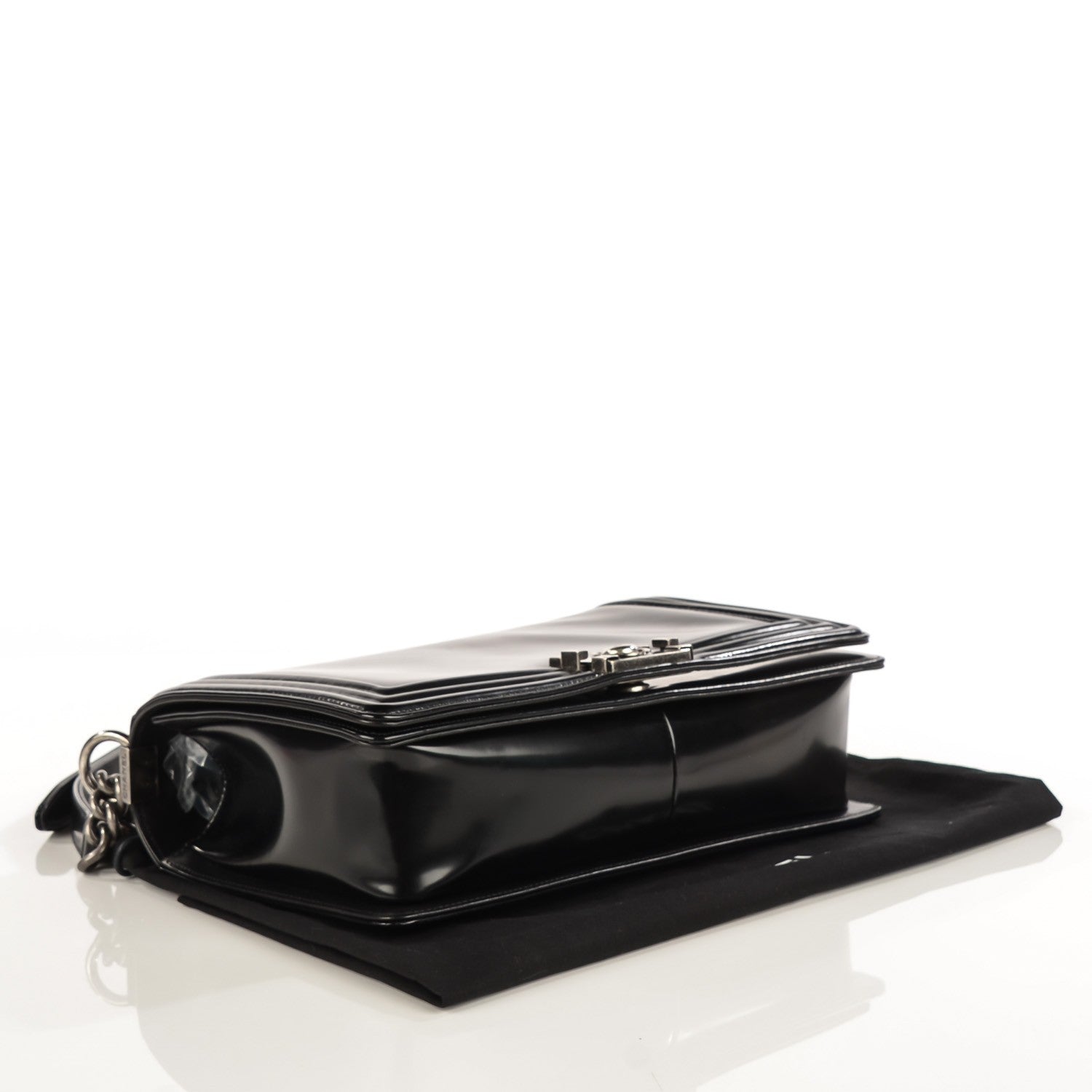 Chanel Glazed Calfskin Medium Boy Flap Black 4 of 8