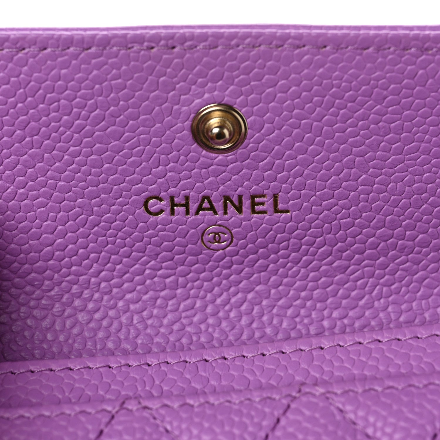Chanel Caviar Quilted Boy Flap Card Holder Purple 6 of 9