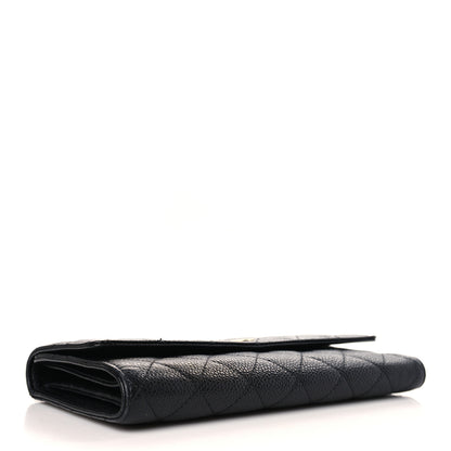Chanel Caviar Quilted Large Flap Wallet Black 4 of 8