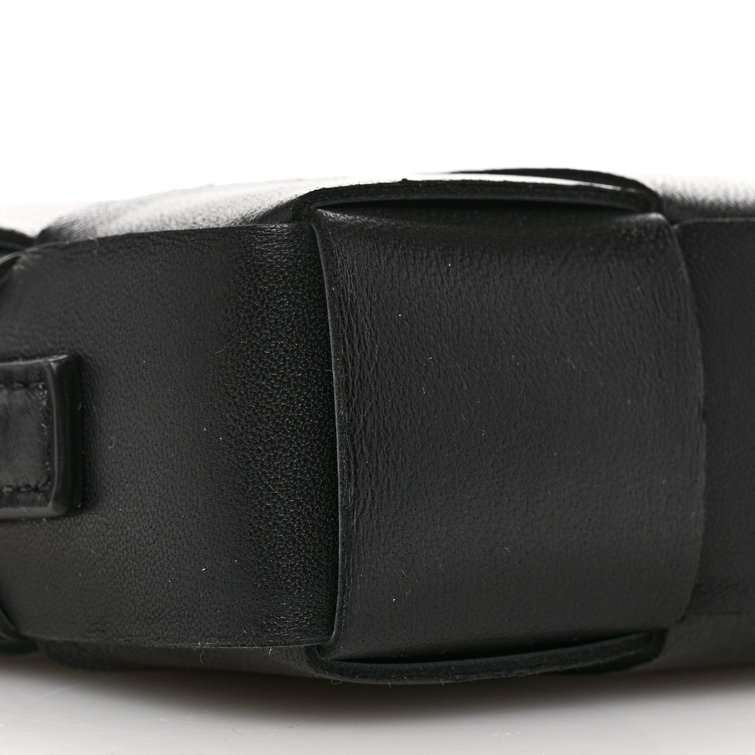 Bottega Veneta Lambskin Maxi Intreccio Cassette Phone Pouch Crossbody Bag Black 8 of 9