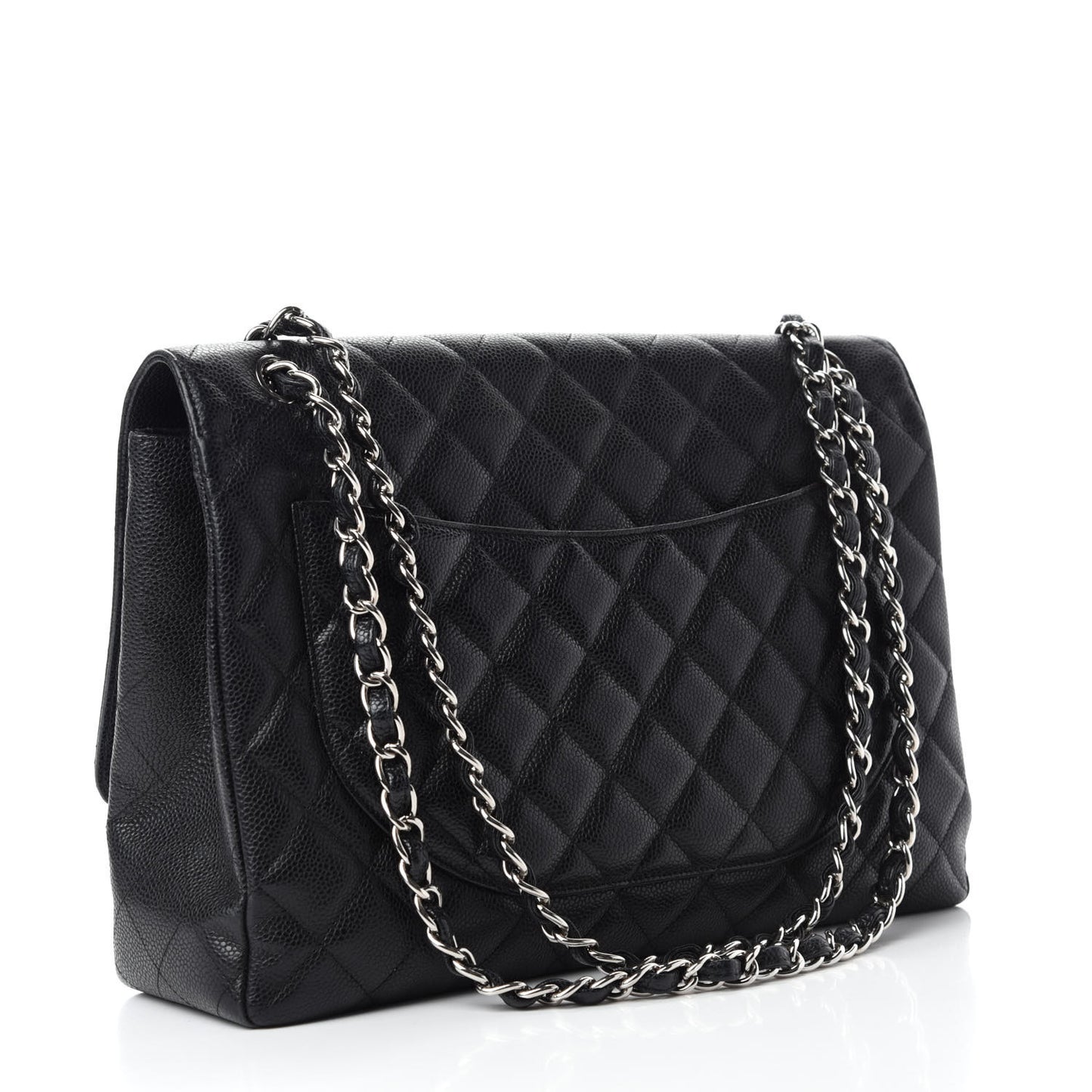 Caviar Quilted Maxi Single Flap Black