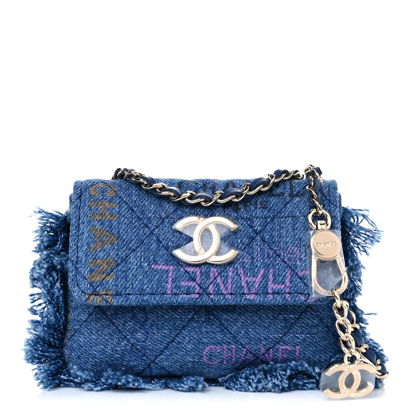 Denim Quilted Denim Mood Belt Bag Blue Multicolor
