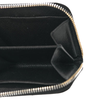 Prada Saffiano Metal Coin Purse Black 5 of 10