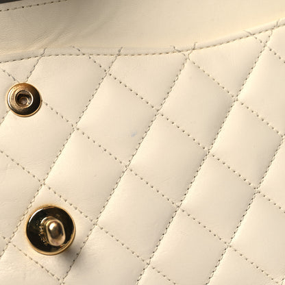 Chanel Lambskin Quilted Medium Double Flap White 15 of 15