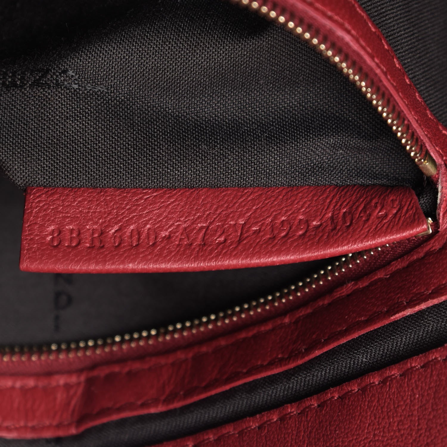Fendi Nappa FF 1974 Embossed Baguette Fragola 8 of 10