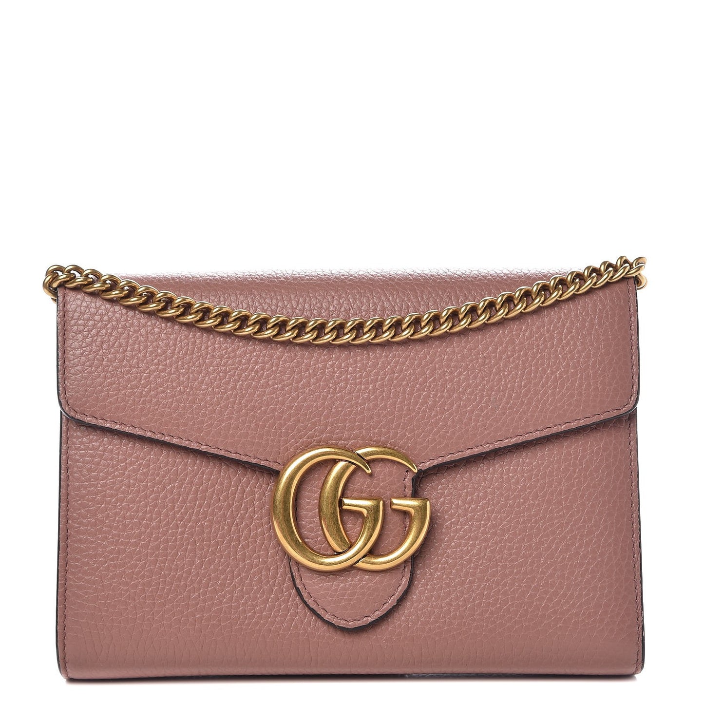 Cellarius Calfskin GG Marmont Chain Wallet Rosy Phard