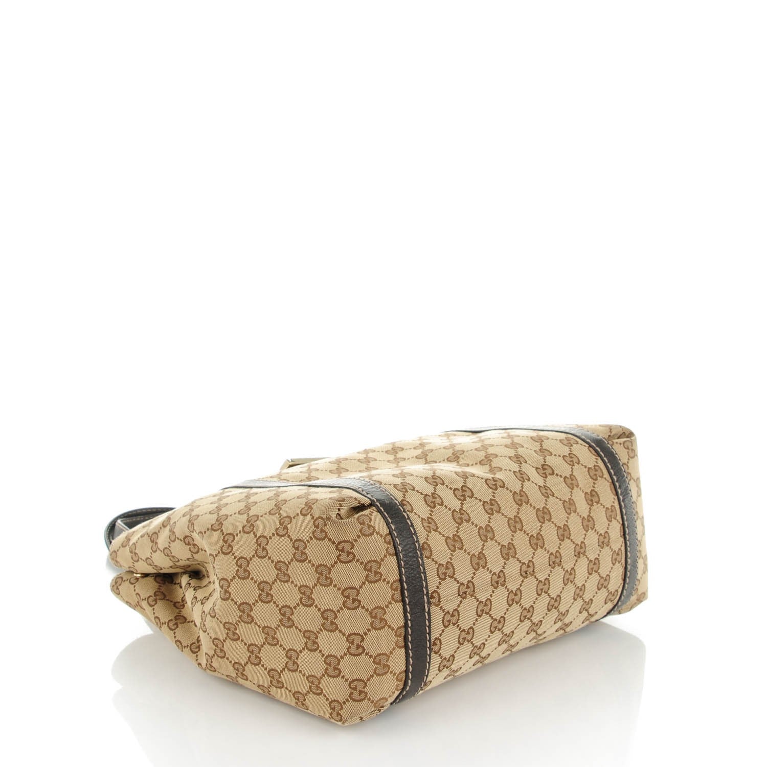Gucci Monogram New Ladies Web Tote Dark Brown 4 of 7