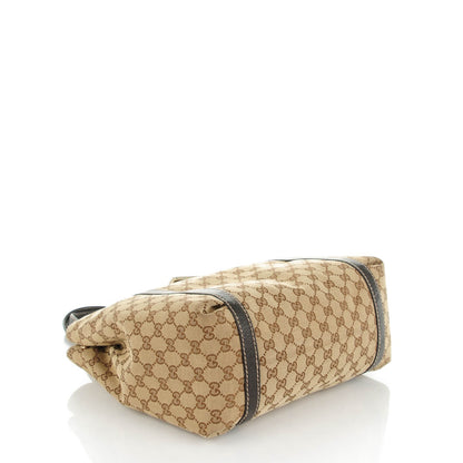 Gucci Monogram New Ladies Web Tote Dark Brown 4 of 7