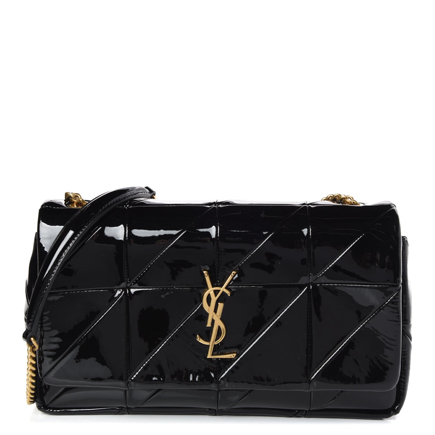 Patent Patchwork Monogram Medium Jamie Black