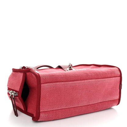 Chanel Canvas Deauville Small Bowling Bag Red 4 of 9