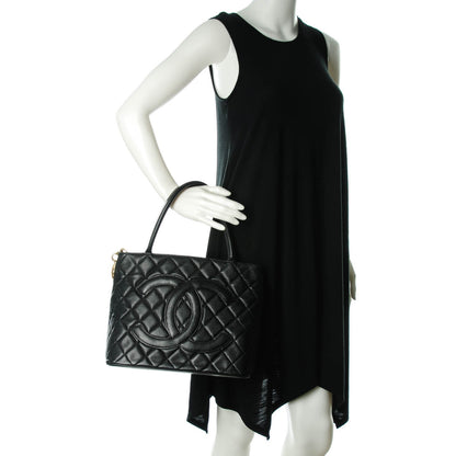 Chanel Caviar Quilted Medallion Tote Black 4 of 8